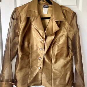 Gold women blouse jacket style